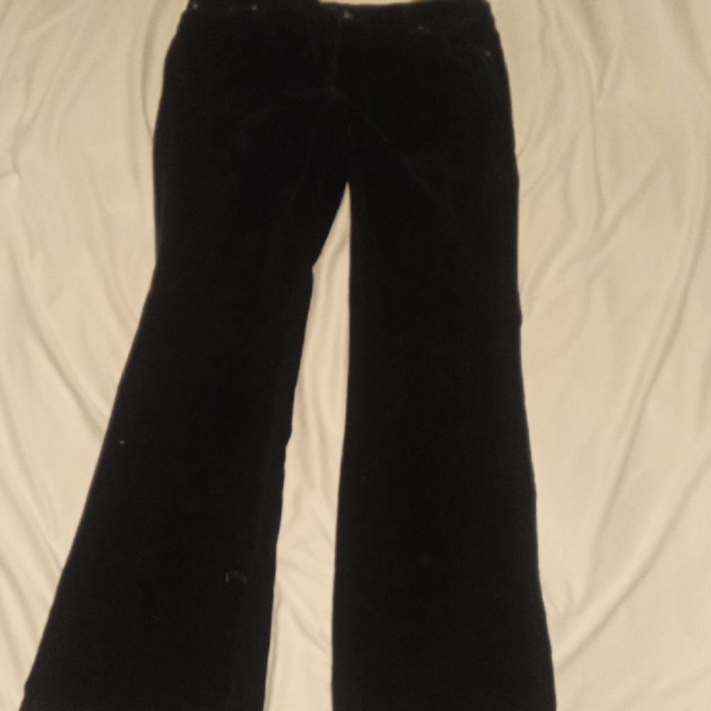 St. John's Bay Black Velvet Bootcut Pants